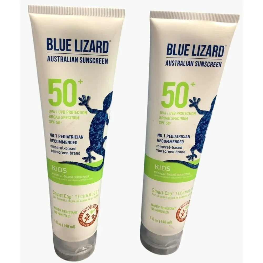 2 Blue Lizard Australian Sunscreen SPF 50+ For Kids 3 oz Tube Exp 02/2026